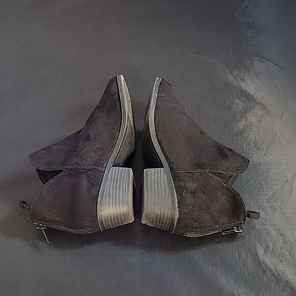 OLD NAVY G CUTOUT BASIC BACK ZIPPER CLOSURE SUEDE ROUND TOE KIDS GIRL ANKLE BOOT - Picture 9 of 15